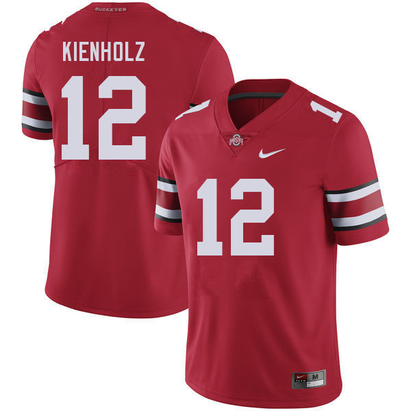 Men #12 Lincoln Kienholz Ohio State Buckeyes College Football Jerseys Stitched Sale-Red